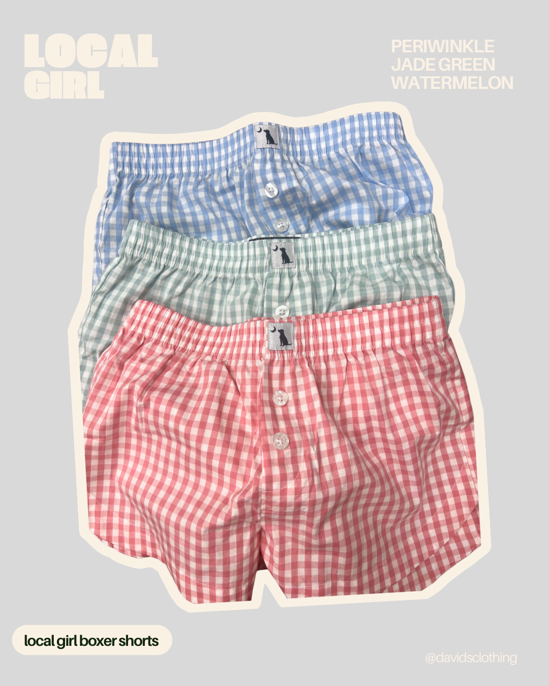 LOCAL GIRL 28-Women's Activewea Local Girl Gingham Boxer Short