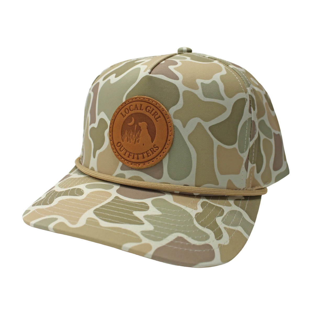 LOCAL GIRL Women's Hat FC DESERT / - Local Girl Leather Patch Rope Hat L5300063