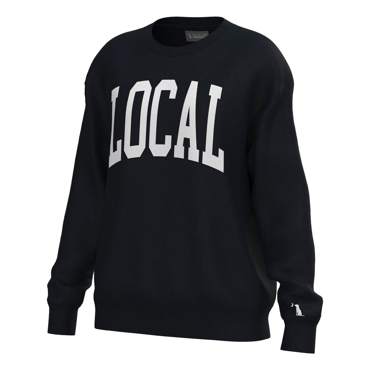 LOCAL GIRL Women's Sweatshirt BLACK / XS Local Girl Crescent Crew L5130024B