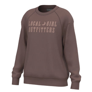 LOCAL GIRL Women's Sweatshirt ROSE / XS Local Girl Moon Cotton Crewneck L5130009R