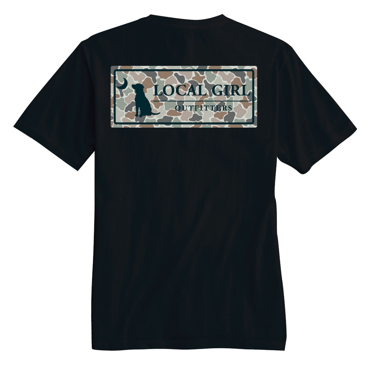 LOCAL GIRL Women's Tee Local Girl Forest Camo Flora Plate T-Shirt
