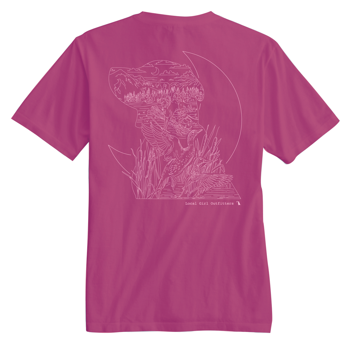 LOCAL GIRL Women's Tee Local Girl Landscape Lines T-Shirt