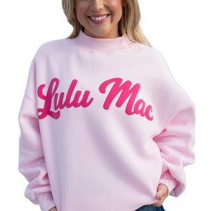 LU LU MAC Women's Sweatshirt XS / BUBBLEGUM Lulu Mac Script Sweatshirt LM-SW-1020