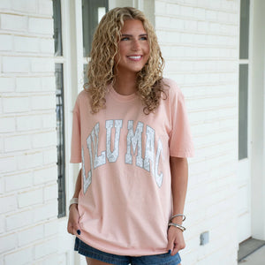 LU LU MAC Women's Tee Lulu Mac Camo Peachy Comfort Colors Tee