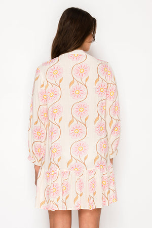 MEET ME IN SANTORINI Women's Dresses Floral Swirl Short Dress