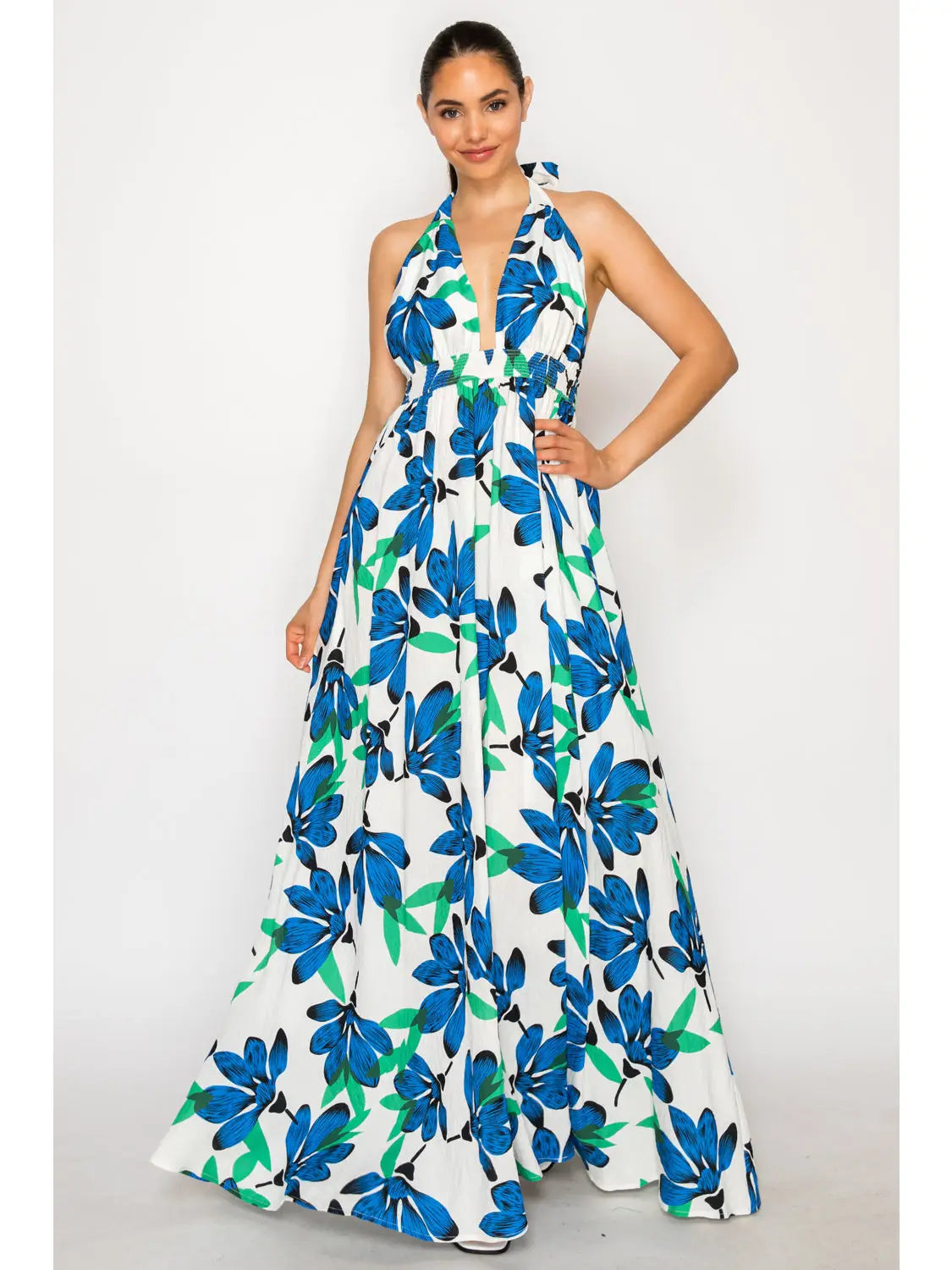 MEET ME IN SANTORINI Women's Dresses Ocean Lily Maxi Dress