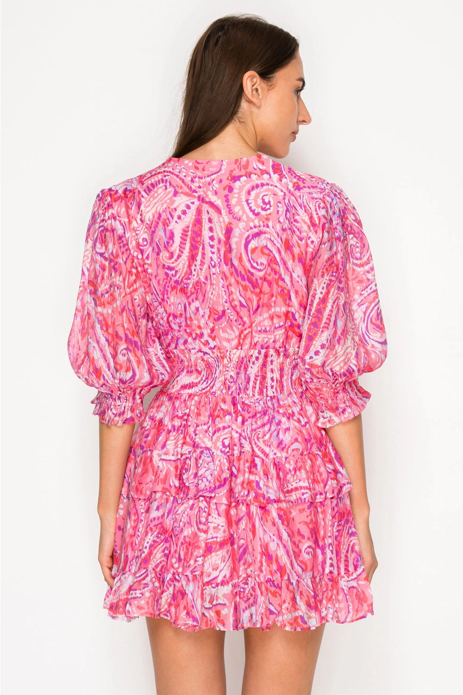 MEET ME IN SANTORINI Women's Dresses Rosey Echoes Short Dress