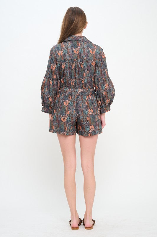 MEET ME IN SANTORINI Women's Romper Autumn Canopy Romper