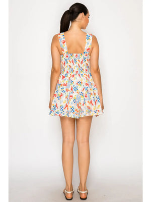 MEET ME IN SANTORINI Women's Romper Mykonos Market Romper