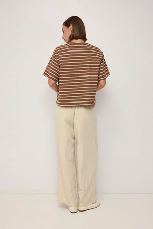 MOD REF CLOTHIN Women's Top Relaxed Striped T-Shirt