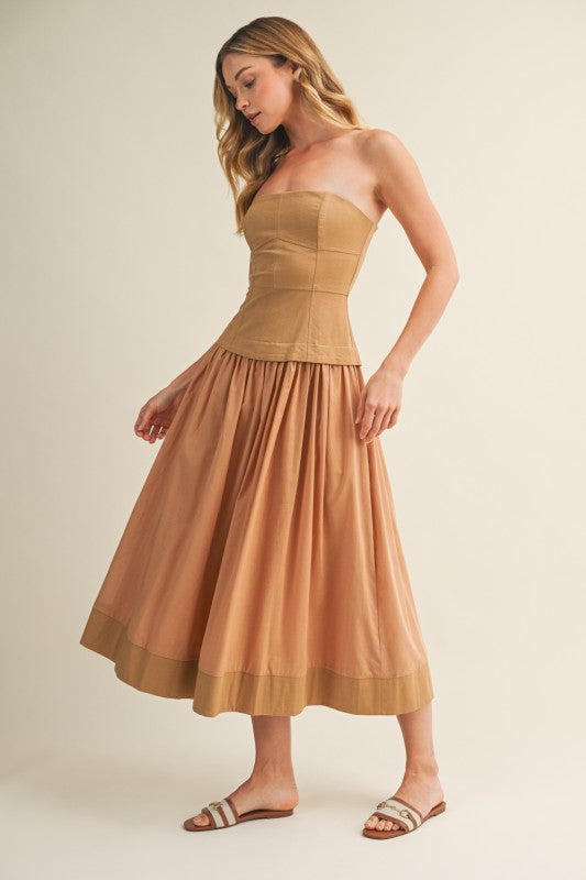 MUSTARD SEED Women's Dresses Corset Lined Strapless Dress