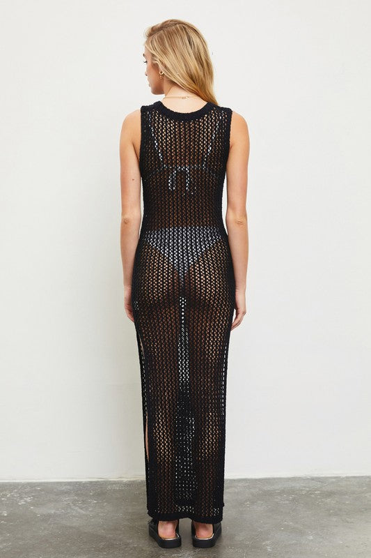 Fishnet Maxi Dress || David's Clothing Fishnet Maxi Dress || David's Clothing