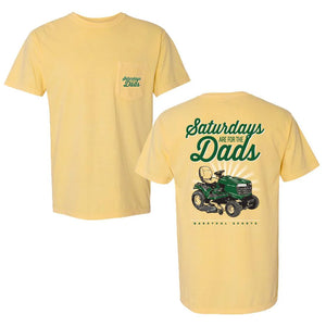 OLD ROW Men's Tees Barstool Sports Saturdays Are For The Dads Riding Mower Pocket Tee