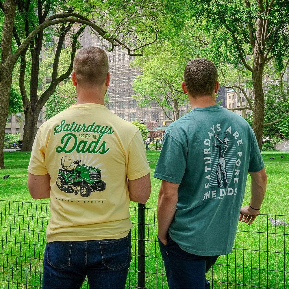 OLD ROW Men's Tees Barstool Sports Saturdays Are For The Dads Riding Mower Pocket Tee