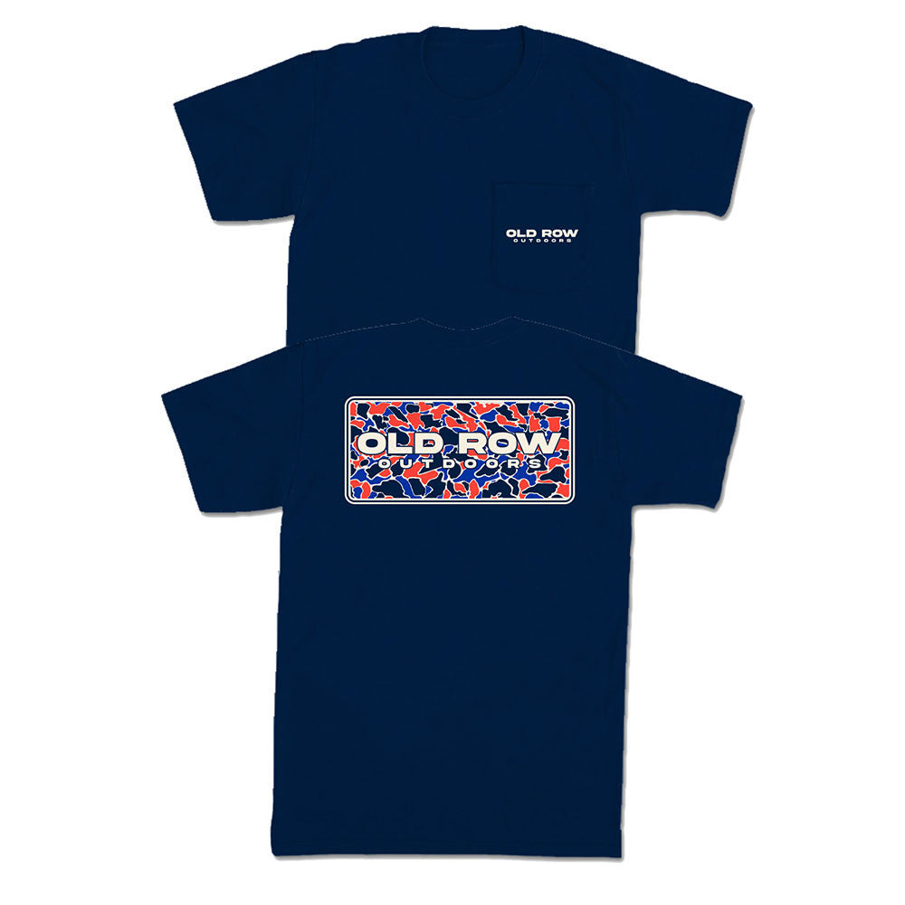 OLD ROW Men's Tees Old Row Camo USA T-Shirt - Navy