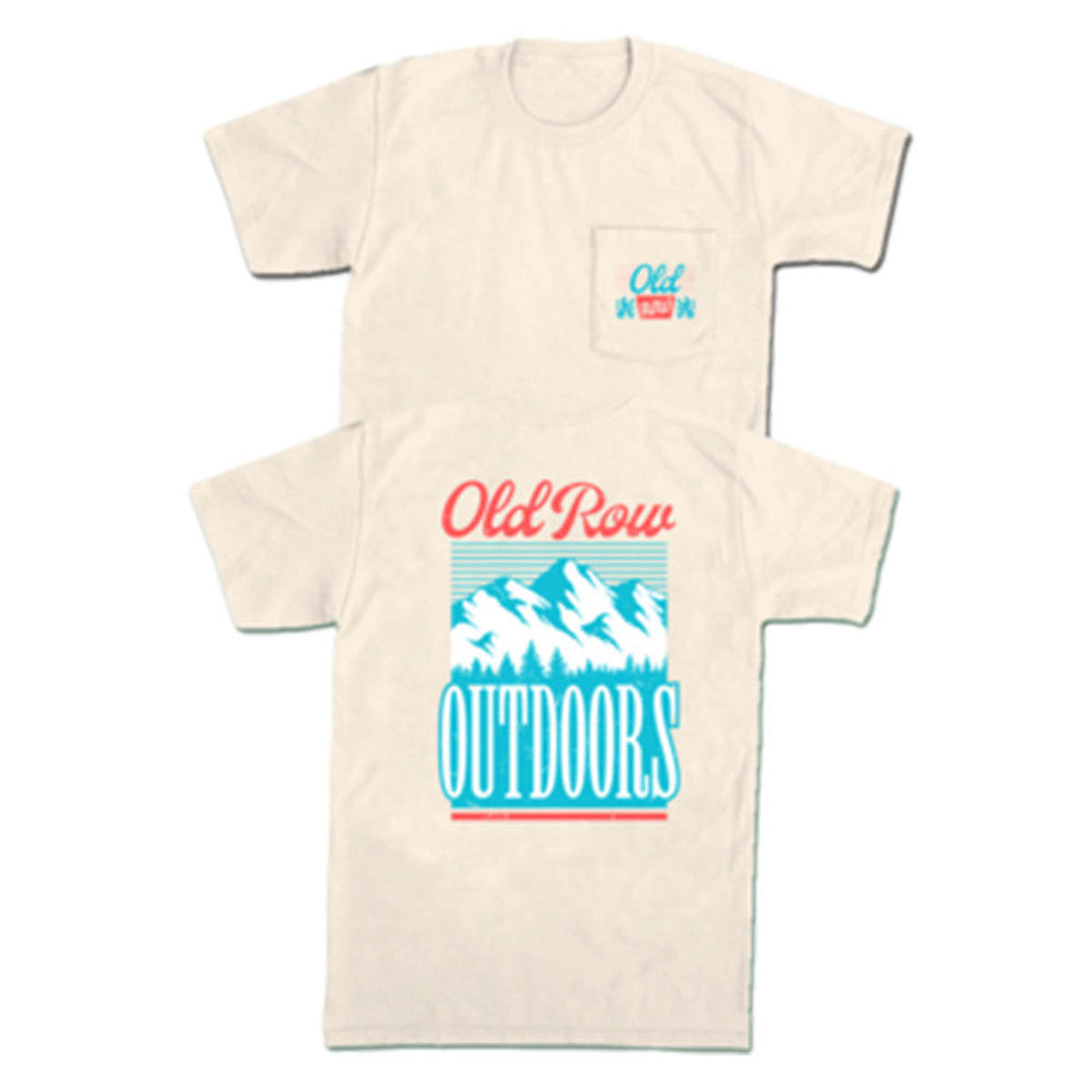 OLD ROW Men's Tees Old Row Dry Mountain Pocket T-Shirt - Ivory White