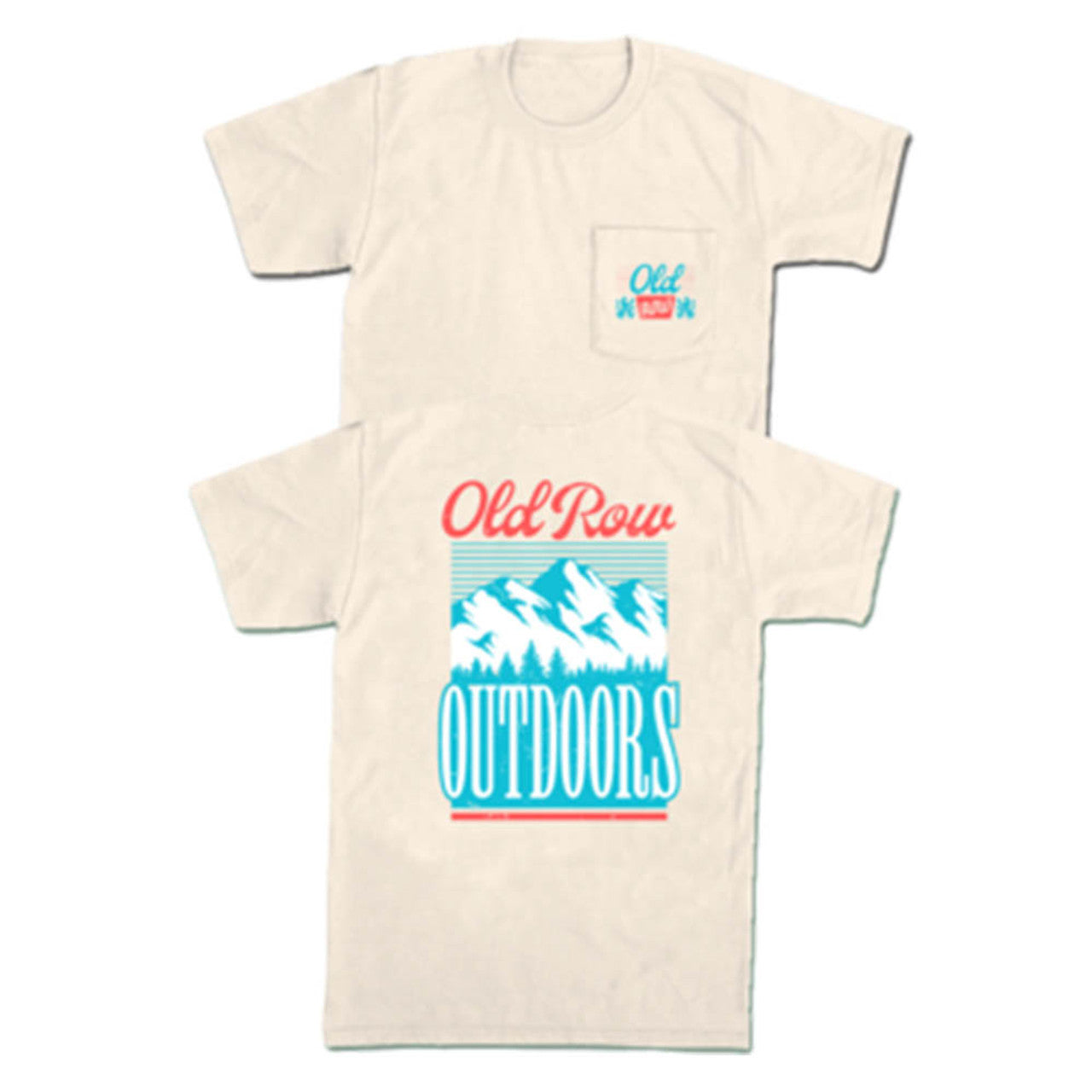 OLD ROW Men's Tees Old Row Dry Mountain Pocket T-Shirt - Ivory White