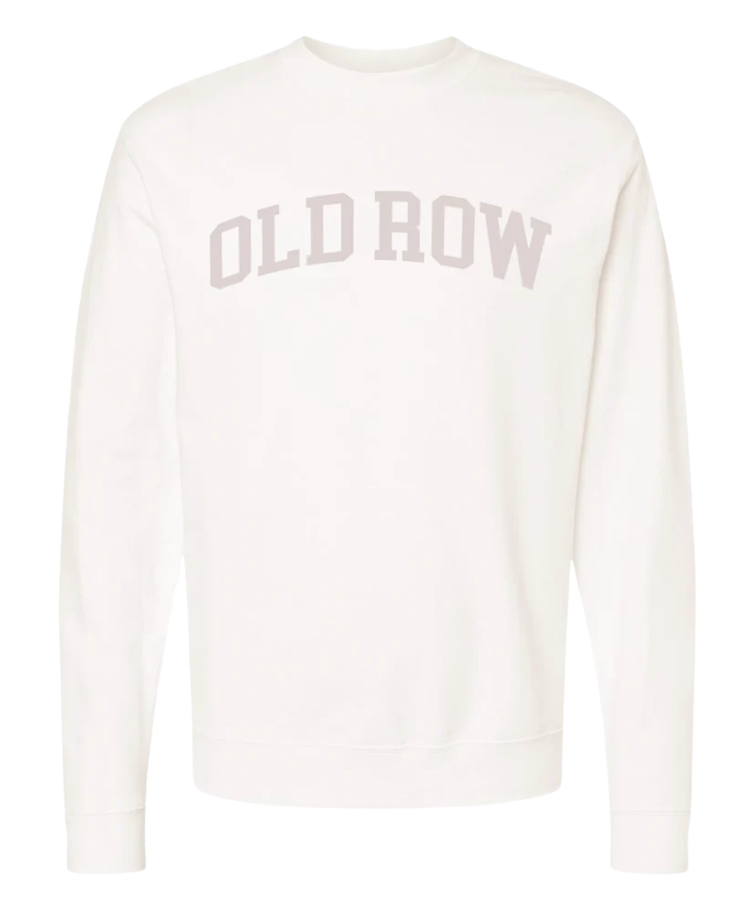 OLD ROW Women's Sweatshirt WHITE / S Old Row Pigment Dyed Premium Crewneck || David's Clothing WROW3726