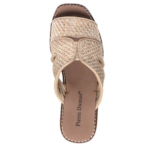OLEM Women's Shoes Flynn-2 Natural Crochet Wedge Sandal
