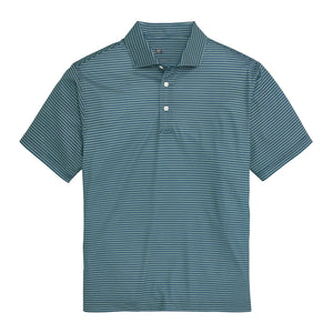 ONWARD RESERVE Men's Polo Onward Reserve Trophy Stripe Performance Pique Polo - Blue Wing Teal