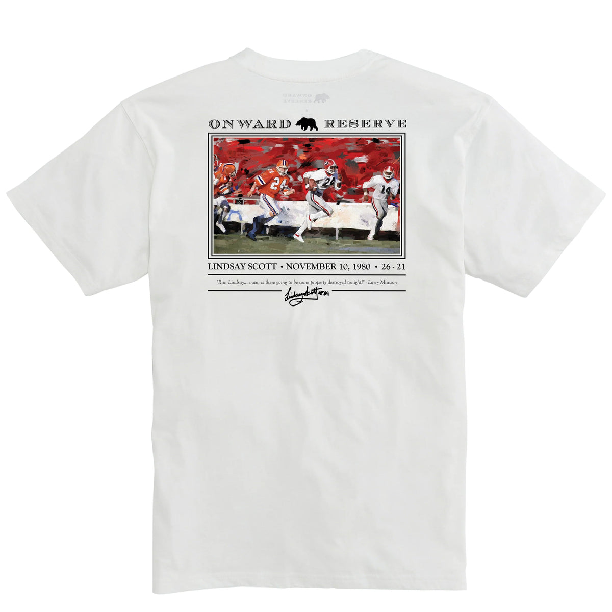 ONWARD RESERVE Men's Tees Onward Reserve Lindsay Scott Tee - White || David's Clothing