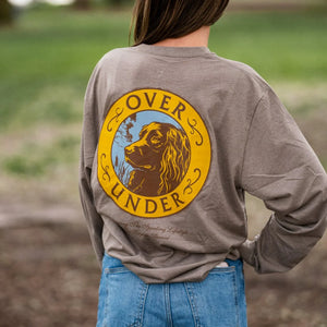 OVER UNDER CLOTHING Men's Tees Over Under L/S Boykin Crest T-Shirt Driftwood