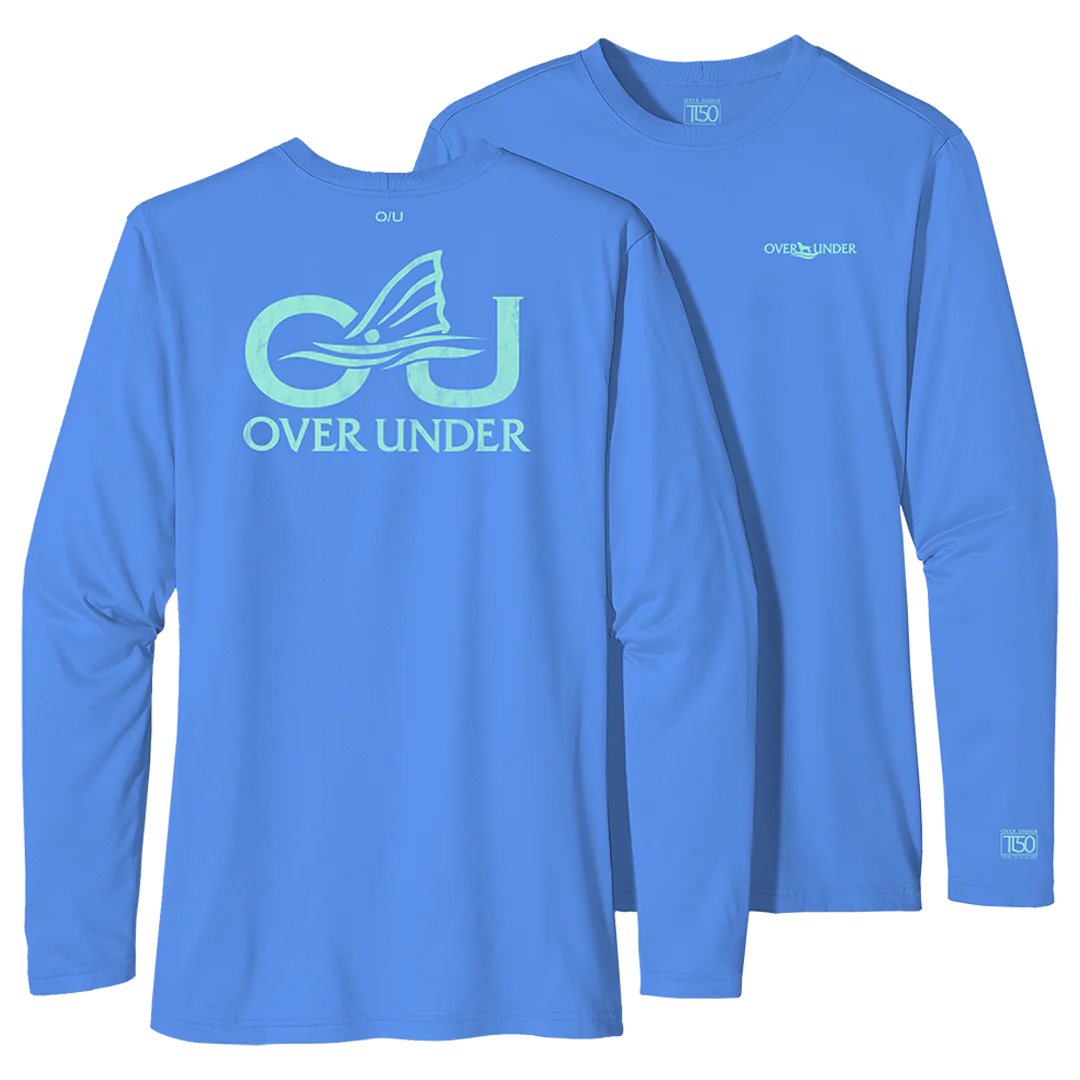 OVER UNDER CLOTHING Men's Tees Over Under L/S Tidal Tech Redfish Coast || David's Clothing