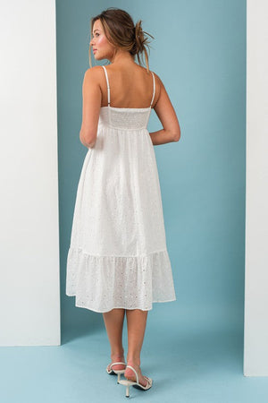 PAPER MOON Women's Dresses Lena Eyelet Midi Dress || David's Clothing