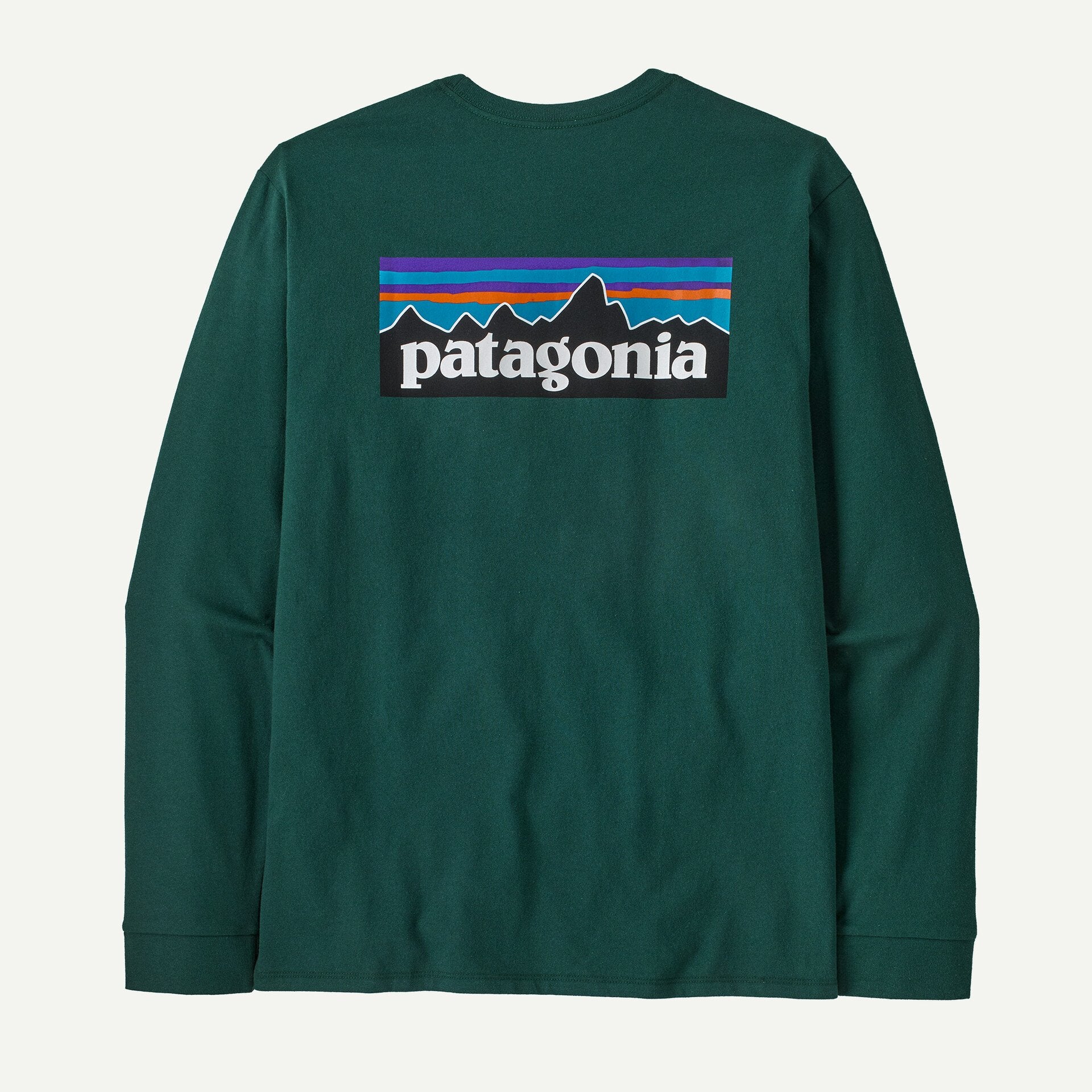 PATAGONIA Men's Tees CASCADE GREEN / S Patagnia Men's Long-Sleeved P-6 Logo Responsibili-Tee 38518CASG