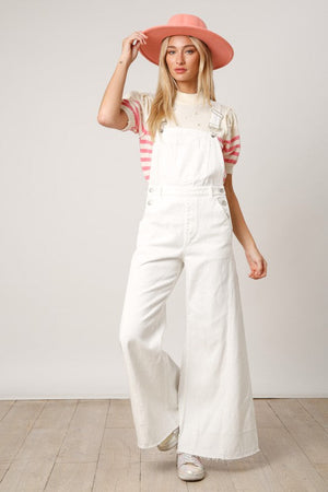 PEACH LOVE Women's Pants Washed Denim Overalls || David's Clothing