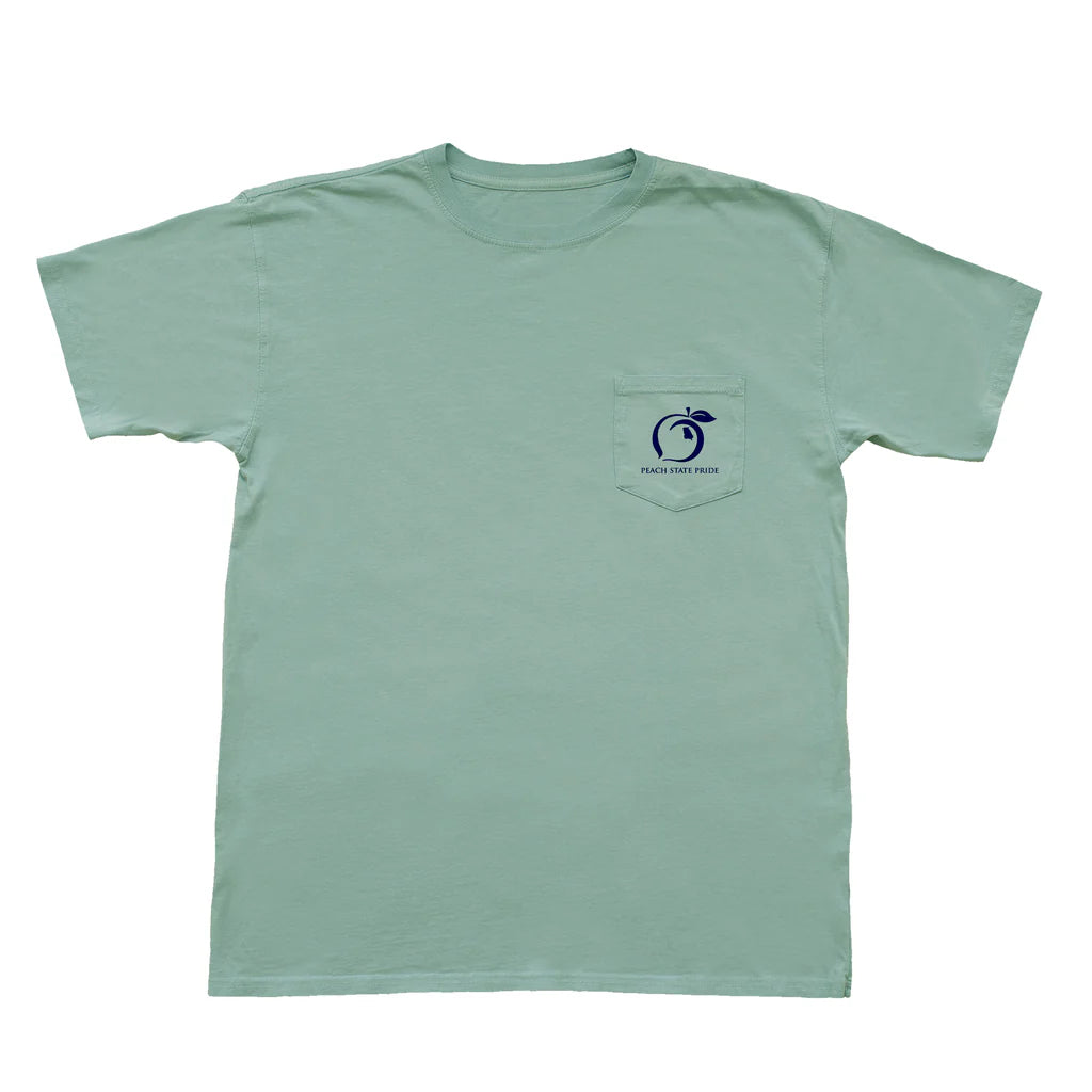PEACH STATE PRIDE Men's Tees Peach State Pride Georgia Coast Short Sleeve Pocket Tee