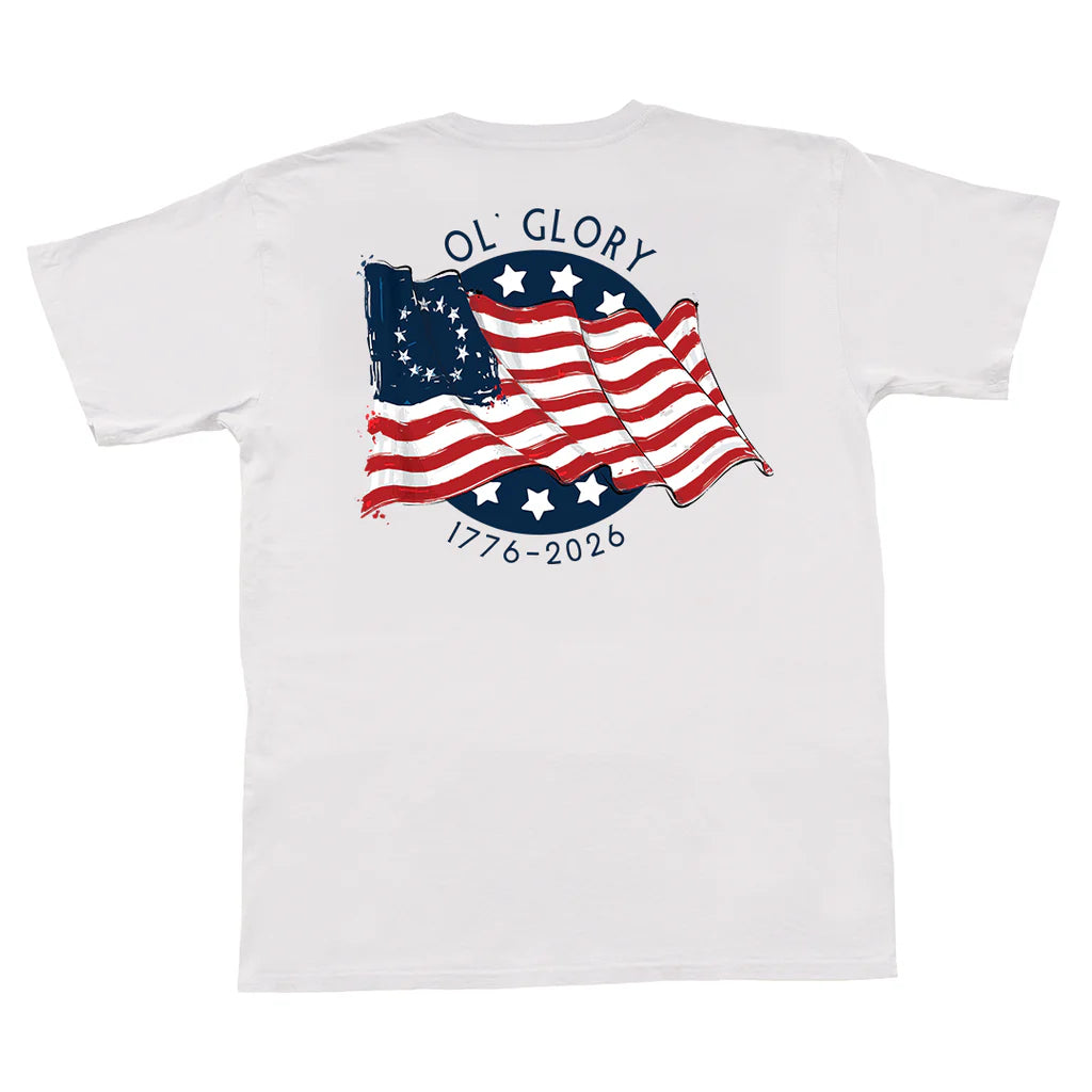 PEACH STATE PRIDE Men's Tees Peach State Pride Ol' Glory Flag Short Sleeve Pocket Tee