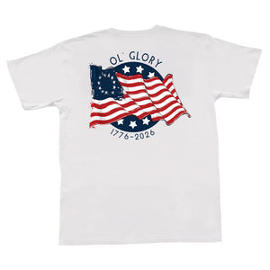 PEACH STATE PRIDE Men's Tees Peach State Pride Ol' Glory Flag Short Sleeve Pocket Tee