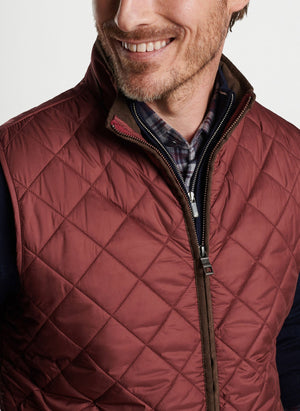 PETER MILLAR Men's Jackets Peter Millar Essex Quilted Travel Vest || David's Clothing