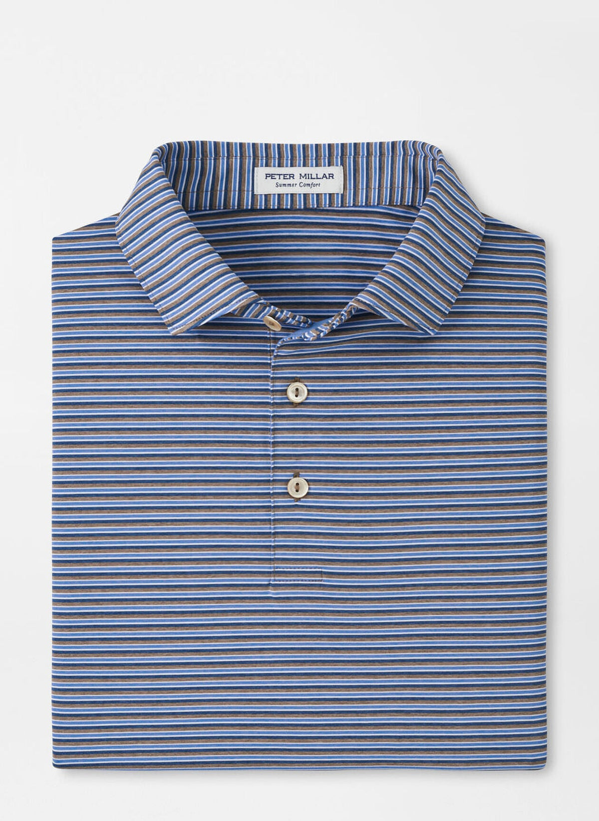 PETER MILLAR Men's Polo POPLAR BROWN / S Peter Millar Lenway Performance Jersey Polo MF25EK31SPB