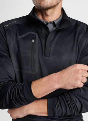 PETER MILLAR Men's Pullover Forge Brushstroke Camo Performance Quarter-Zip || David's Clothing