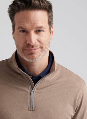 PETER MILLAR Men's Pullovers Peter Millar Perth Mélange Performance Quarter-Zip