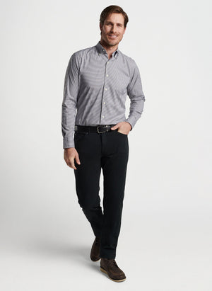PETER MILLAR Men's Sport Shirt Peter Millar Selby Cotton-Stretch Sport Shirt || David's Clothing