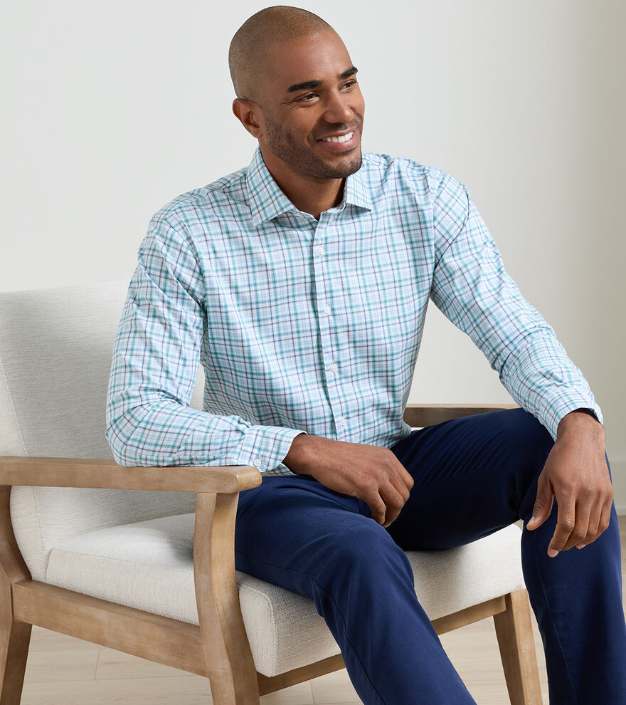 PETER MILLAR Men's Sport Shirt Peter Millar Simon Crown Lite Cotton-Stretch Sport Shirt