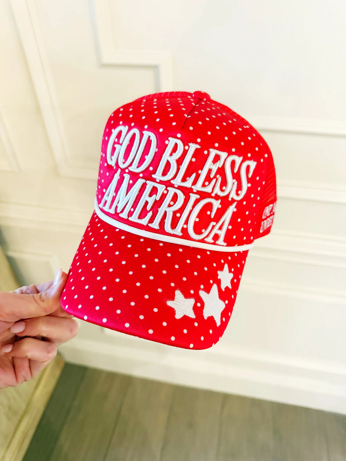 POPPY & PINE Women's Hat RED Poppy + Pine God Bless America Hat BLESS