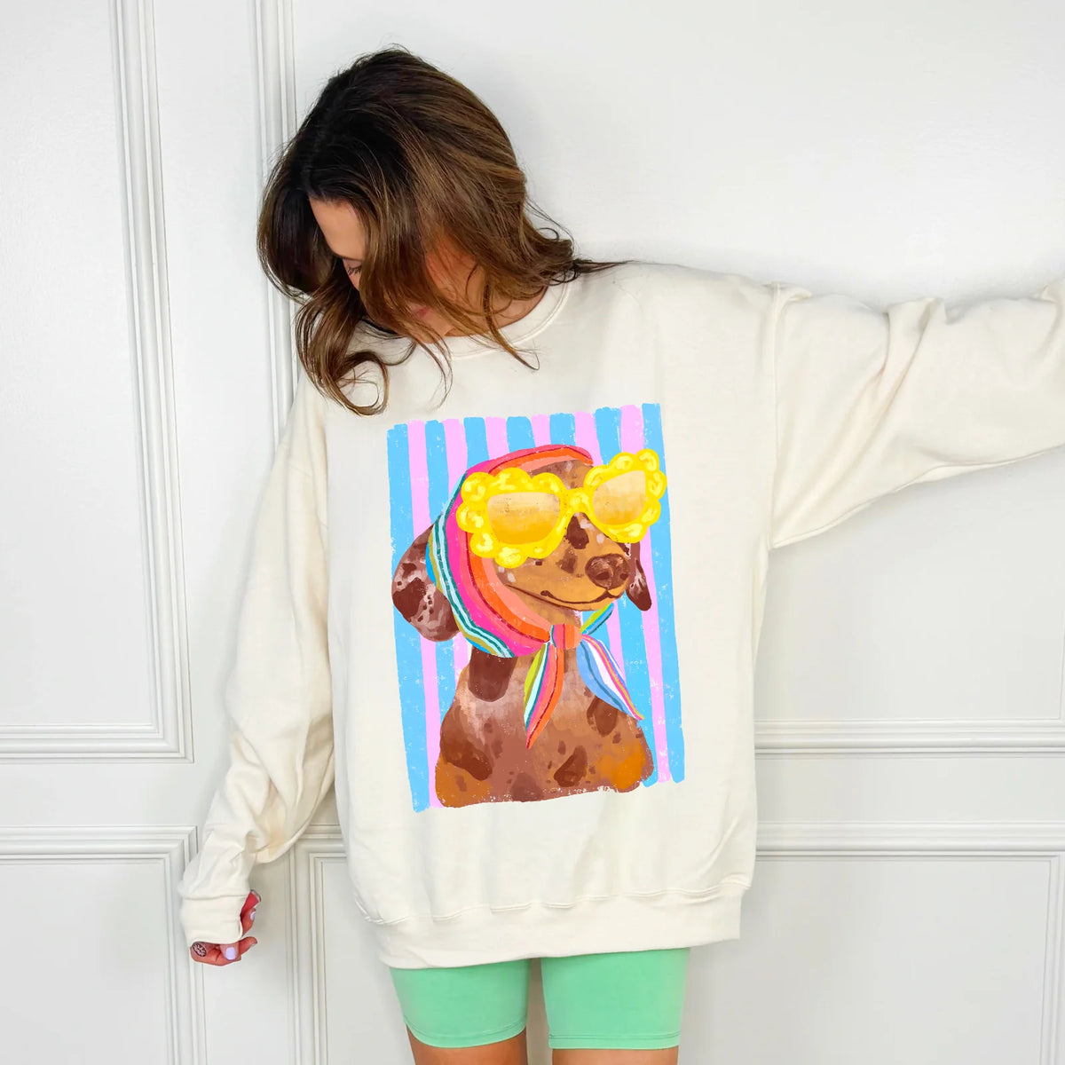 POPPY & PINE Women's Sweatshirt Poppy + Pine Dapper Doxie Sweatshirt