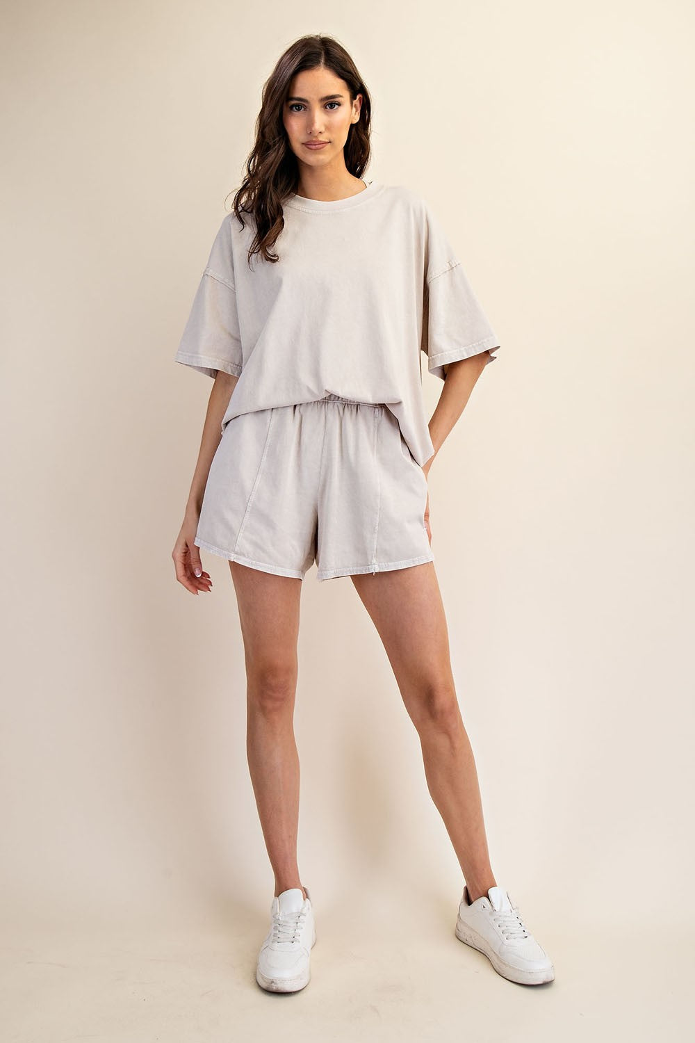 RAE MODE Mineral Washed Side Slit Short Set