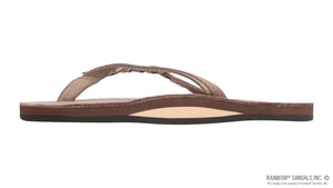 RAINBOW Women's Shoes Rainbow Sandals Flirty Braidy - Single Layer Premier Leather 1/2" Narrow Strap with Braid