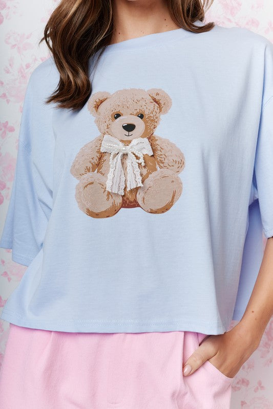 RARERAW Women's Tee Teddy Bear Graphic T-shirt