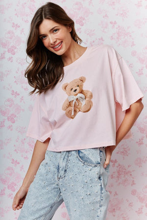 RARERAW Women's Tee Teddy Bear Graphic T-shirt