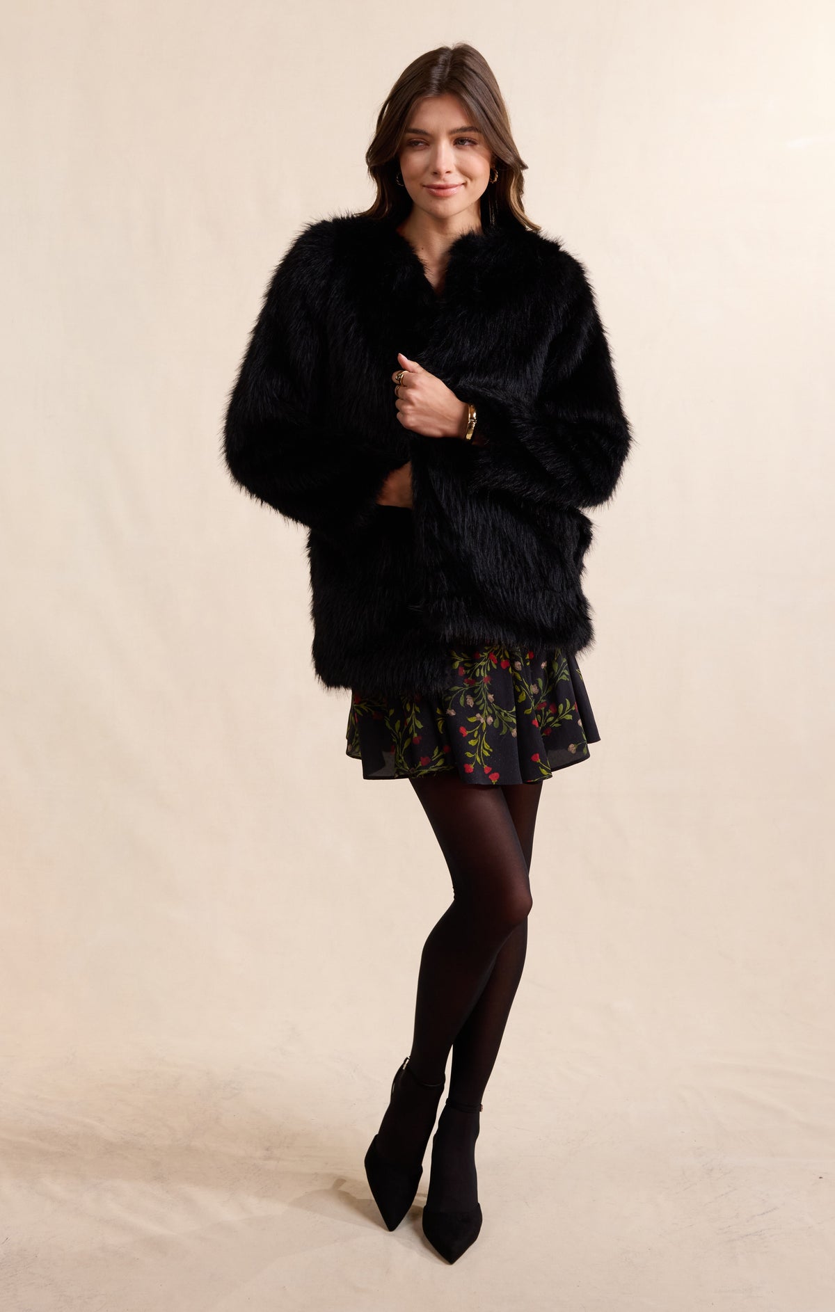 SADIE AND SAGE Women's Jackets Sadie and Sage Mathilde Faux Fur Coat