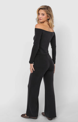 SADIE AND SAGE Women's Pants Sadie And Sage Hustle Knit Wide Leg Pants