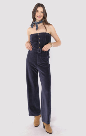 SADIE AND SAGE Women's Pants Sadie and Sage Morrison Strapless Belted Jumpsuit