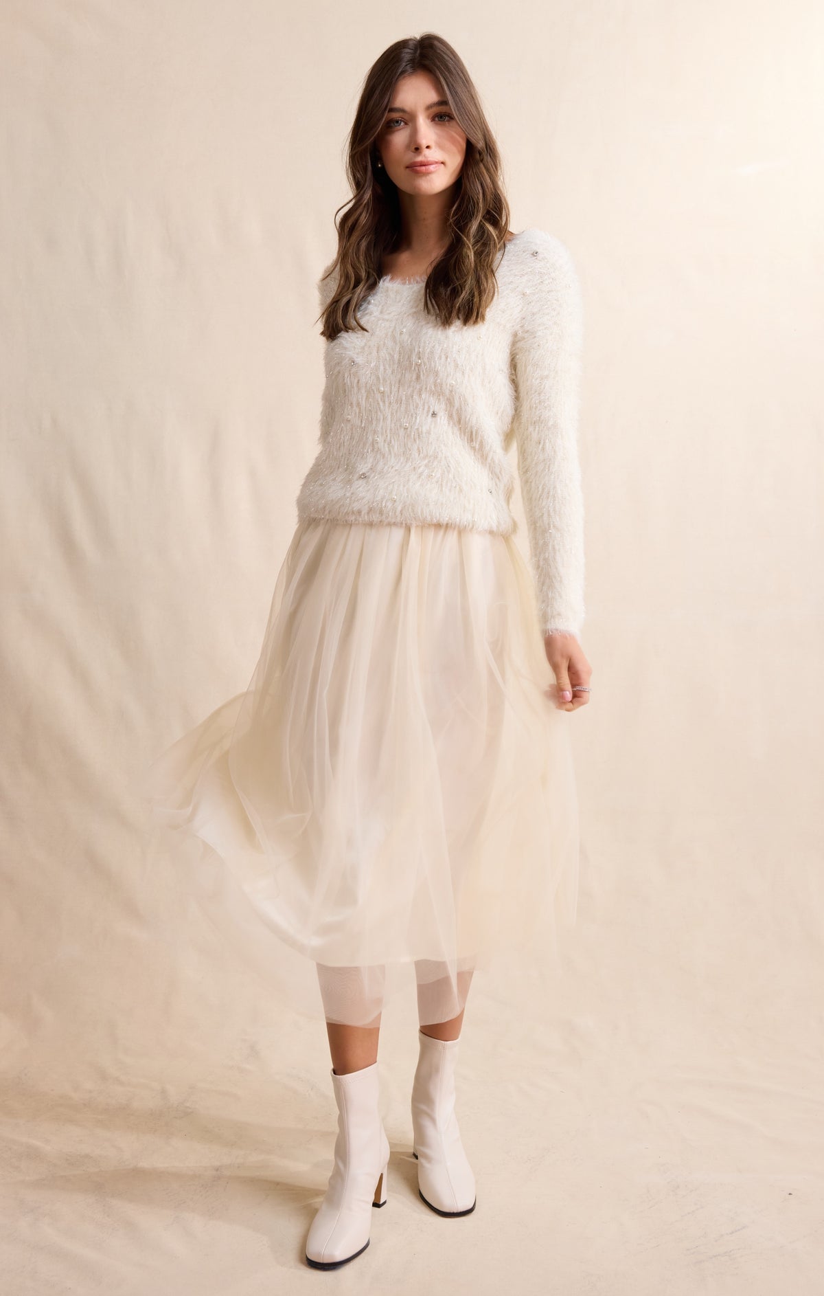 SADIE AND SAGE Women's Skirts Sadie and Sage Invitation Tulle Midi Skirt