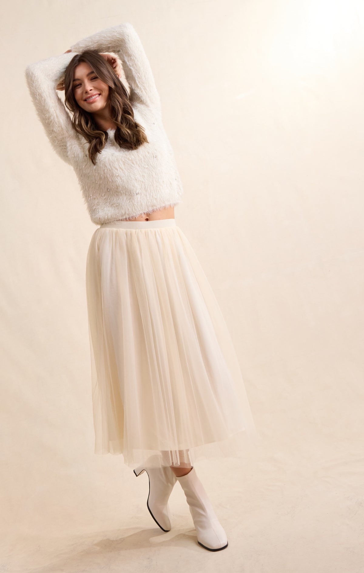 SADIE AND SAGE Women's Skirts Sadie and Sage Invitation Tulle Midi Skirt